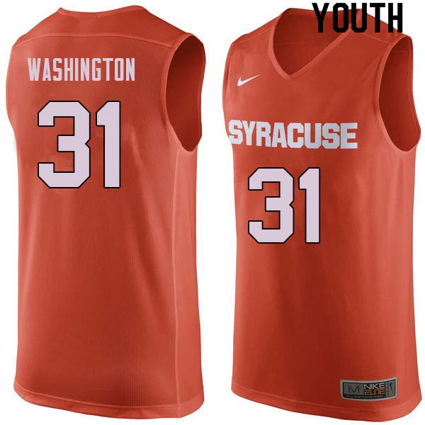 Youth #31 Dwyane Washington Syracuse Orange College Basketball Jerseys Sale-Orange